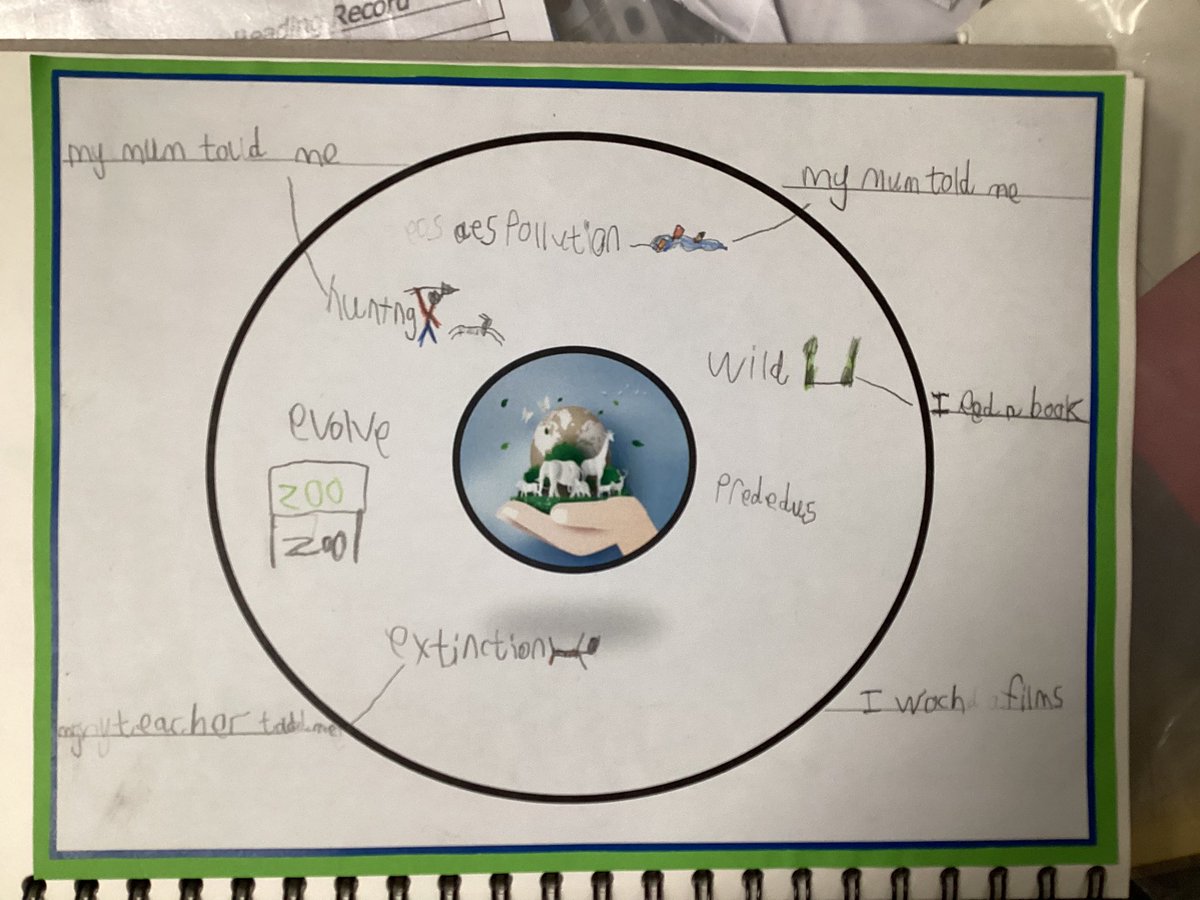 Malpas_Park's tweet photo. Wonderfully powerful metacognition in Blwyddyn 2, thinking about the enquiry statement ‘No Species Lasts Forever’. Bendigedig! #MPPSY2 @EAS_Humanities @EAS_EarlyYears https://t.co/GQ4AI5Xz21
