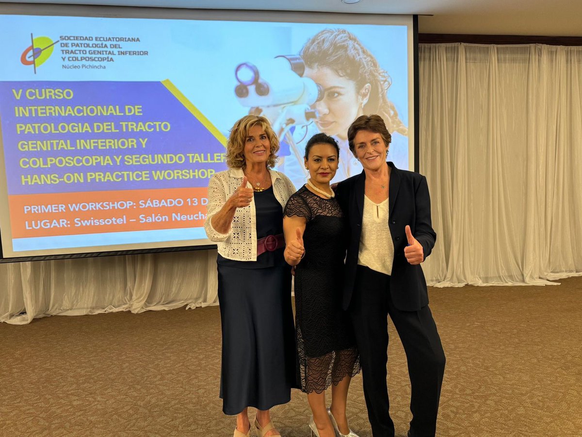 aepccolposcopia's tweet photo. La AEPCC ha participado en el V Curso Internacional de PTGI y Colposcopia, organizado por la Sociedad Ecuatoriana de Patología del Tracto Genital Inferior y Colposcopia. 
Gracias a todos los vocales por la acogida
¡Ha sido un verdadero placer participar y compartir conocimientos! https://t.co/xAucnG7ul4