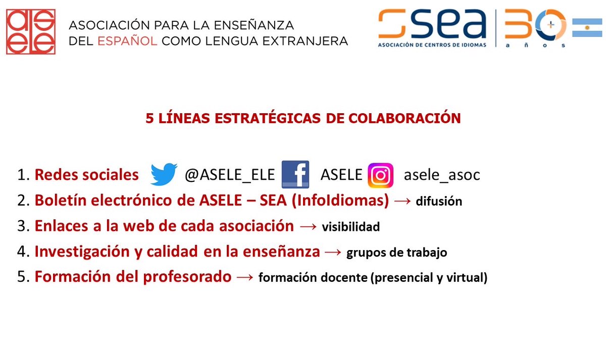 Firma Convenio de colaboración entre <a href="/ASELE_ELE/">ASELE</a> y SEA (Asociación de Centros de Idiomas de Argentina).

Javier Muñoz-Basols, Presidente de ASELE.

Marcelo García, Presidente de SEA.

#ASELE2024