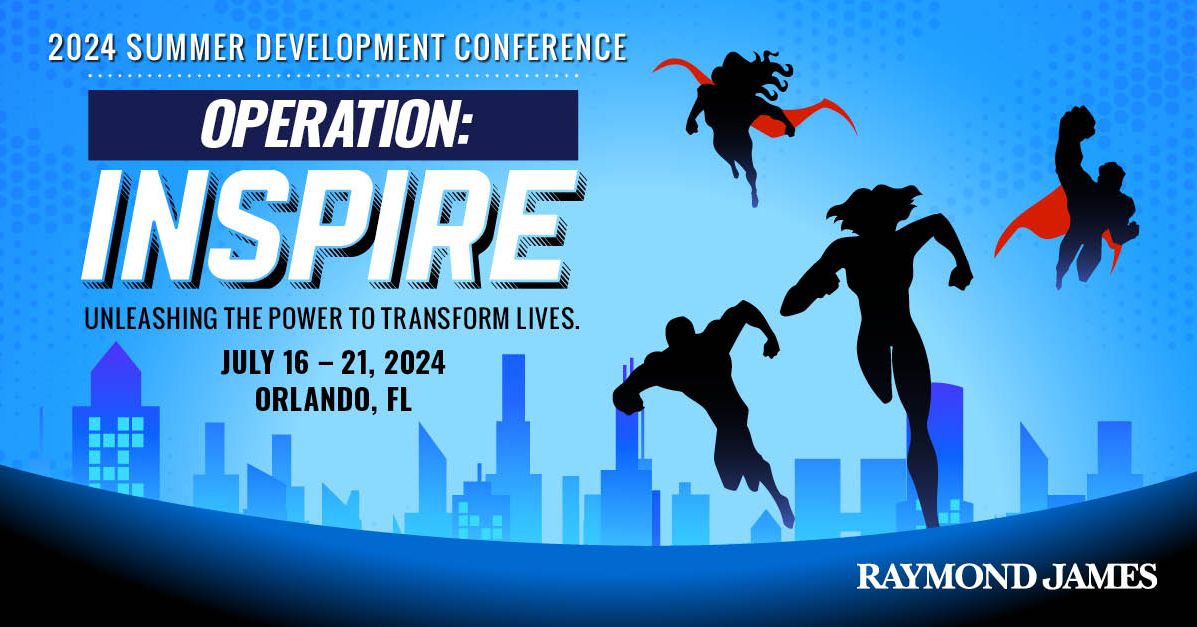 AlexBrownDallas's tweet photo. We are excited to join our fellow @RaymondJames advisors, firm leadership, and our home office partners at the 2024 Summer Development Conference! Looking forward to spending time with our friends and family while growing professionally. #RJSDC https://t.co/sDk4dNRYXx