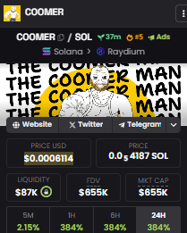 $COOMER gonna coom!!!

On top 5 trending and gonna go higher!!! 🔥

#Coomer $Coomer