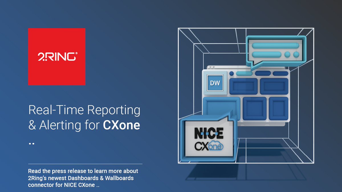 2RingCX's tweet photo. 📢 Exciting News! 🎉 2Ring Dashboards &amp; Wallboards is now available on the @NICELtd CXexchange Marketplace! Enhance your #CXone contact center with real-time reporting &amp; alerts. Discover the flexibility and insights. Read the press release: https://t.co/4loE83Kij8
#ContactCenter https://t.co/2YoU8tDKT8