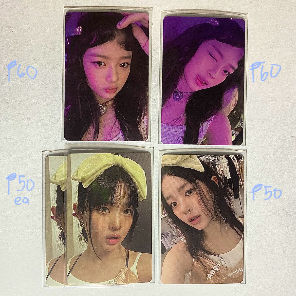 yarjne's tweet photo. newjeans get up photocards !
- see photos 4 prices
- more pcs below ⬇️ 

# newjeans nj new jeans minji hanni danielle haerin hyein pc photocard album get up weverse bag https://t.co/rYpR28VLB2