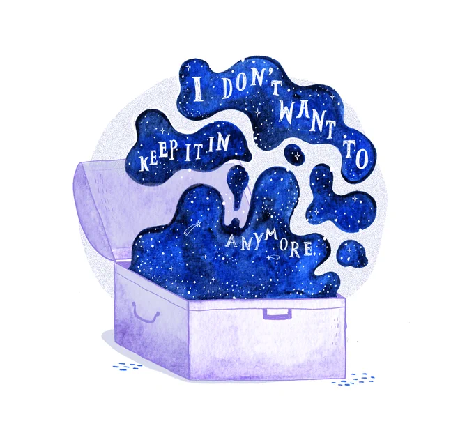 'I don't want to keep it in any more...' - there is just too much that needs to come out sometimes  
