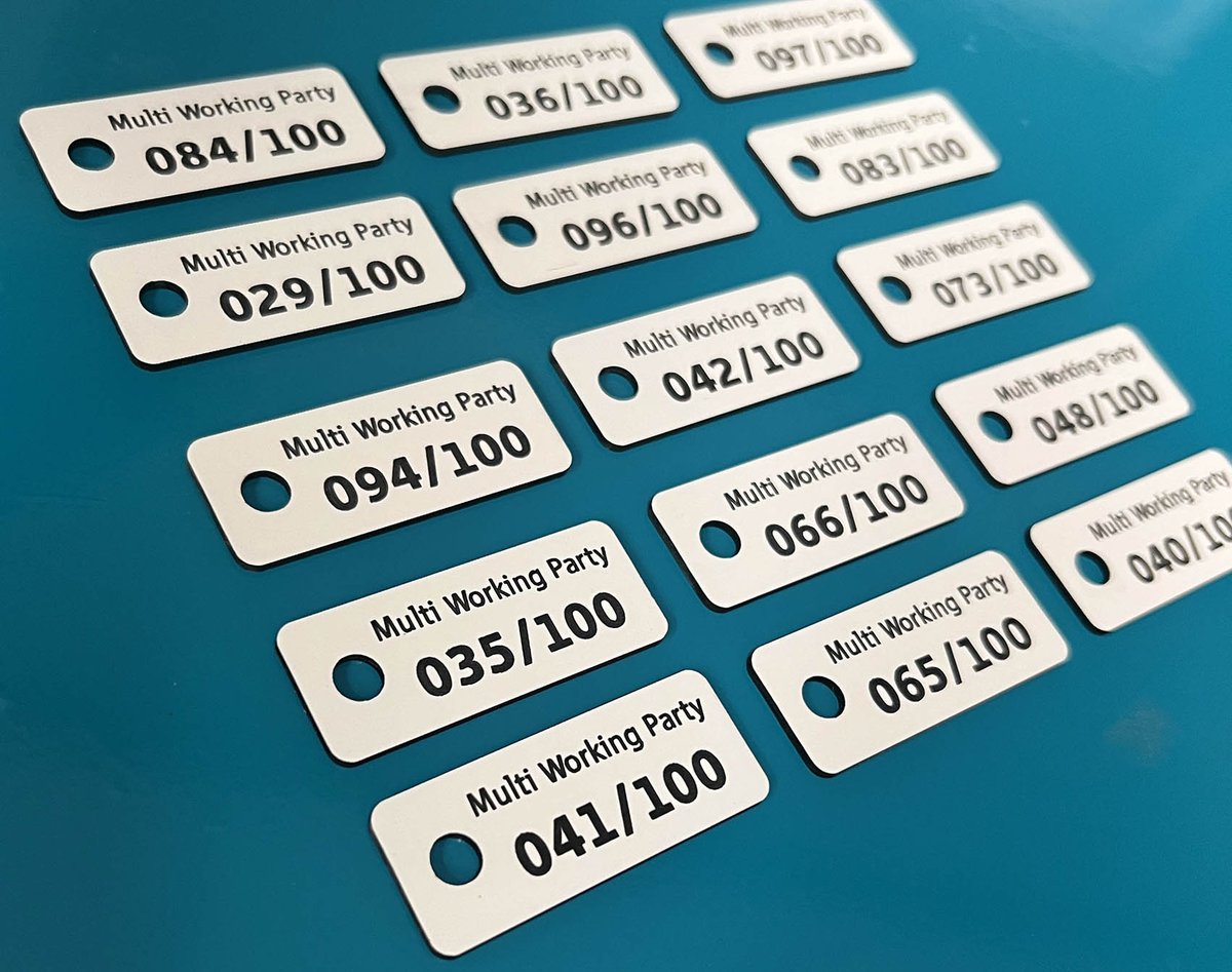 SXPeterborough's tweet image. Styrene engraved tags for RWE
#engravedsigns #signagesolutions