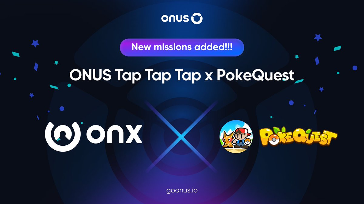 🚨 ALERT: ONUS Tap Tap Tap x PokeQuest collab incoming! 🤝

Exciting news! ONUS Tap Tap Tap joins forces with @PokeQuest_TG in a game-changing collaboration! 🎉

PokeQuest is an Role-Playing game where you catch and train your Monster on land adventures, powered by blockchain