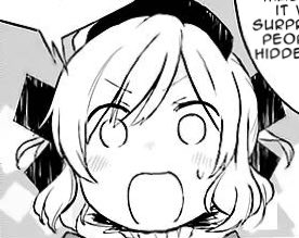 shadowgeru's tweet image. Turning a bright red in response. She’s too flustered to think about chasing after her