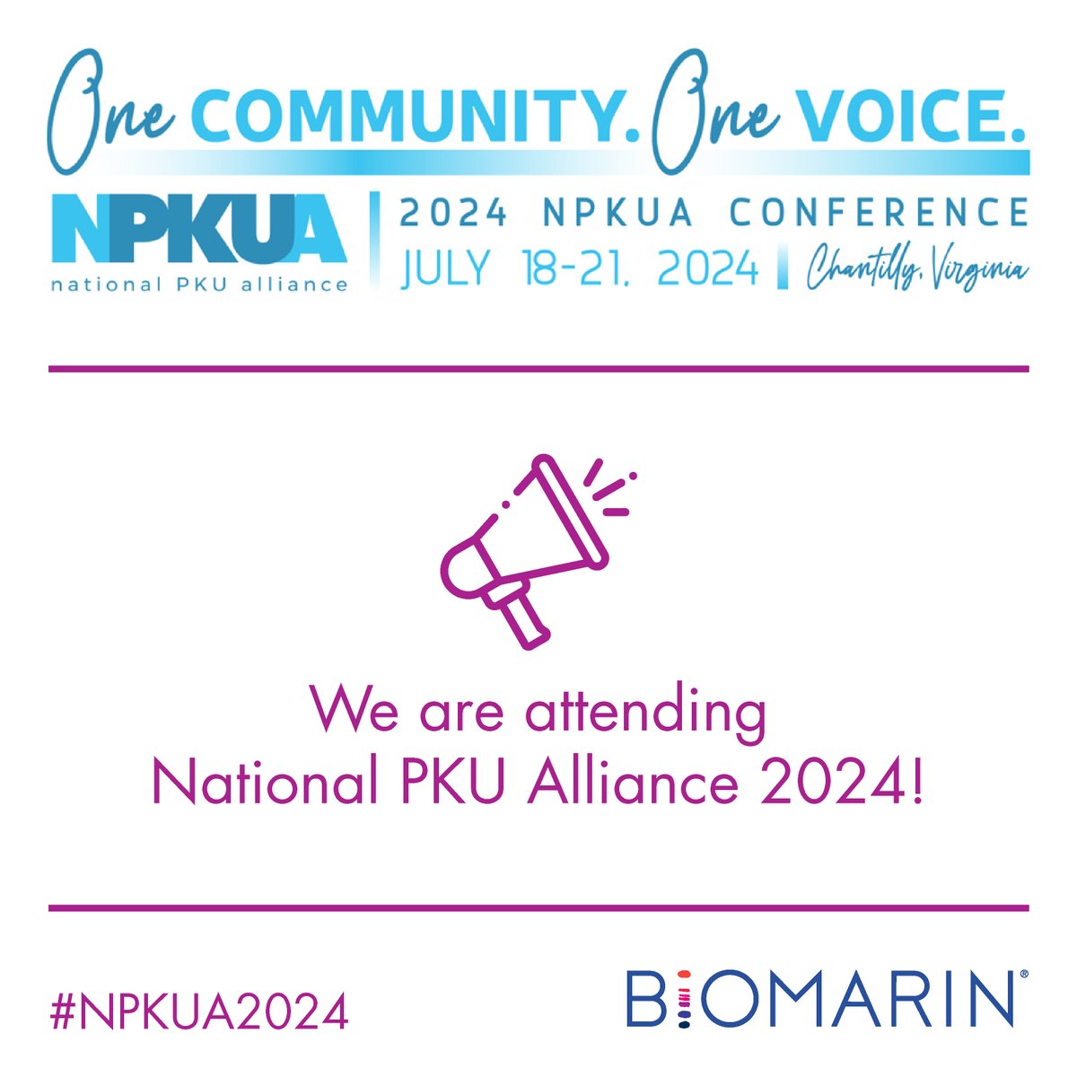 BioMarinMedical's tweet photo. We look forward to presenting data at the #NPKUA2024 conference and highlighting our commitment to patients managing #metabolic conditions such as #phenylketonuria. This post is intended for healthcare professionals only. https://t.co/lP4gZU2DUT
