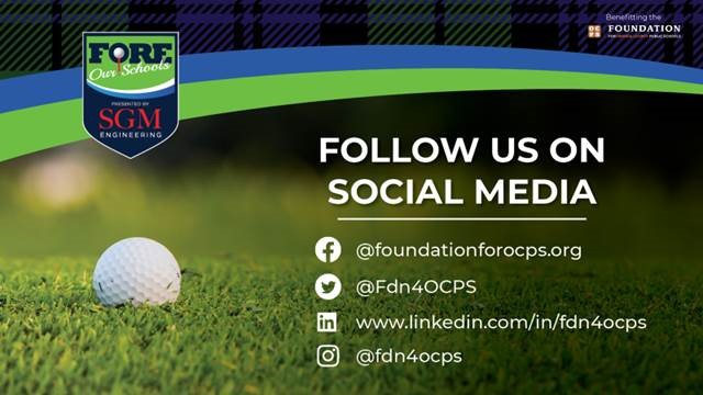 Fdn4OCPS's tweet image. Are you keeping up with all things golf? Follow us on all our socials and stay up to date with The Foundation for OCPS&apos; 24th Annual &quot;Fore our Schools&quot; Golf Tournament presented by SGM Engineering! 
#fdn4ocps #SGMEngineering #foreourschools @OCPSnews @Fdn4OCPS @OmniHotels
