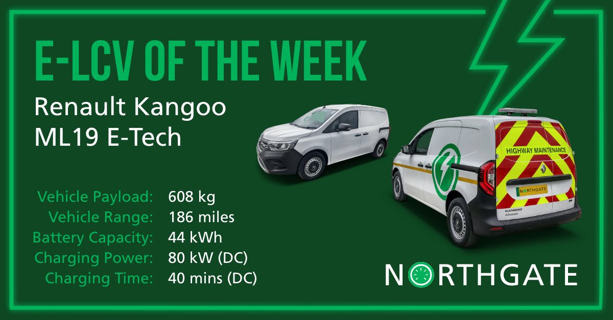 NorthgateVHire's tweet image. Discover the Renault Kangoo E-Tech.

A versatile, efficient, and eco-friendly #electricvan when looking to reduce your carbon footprint and operating costs. Available now! nrthgatevh.com/3zyGvZU

#DrivetoZerowithNorthgate #VanHire #ElectricVehicles #Sustainability