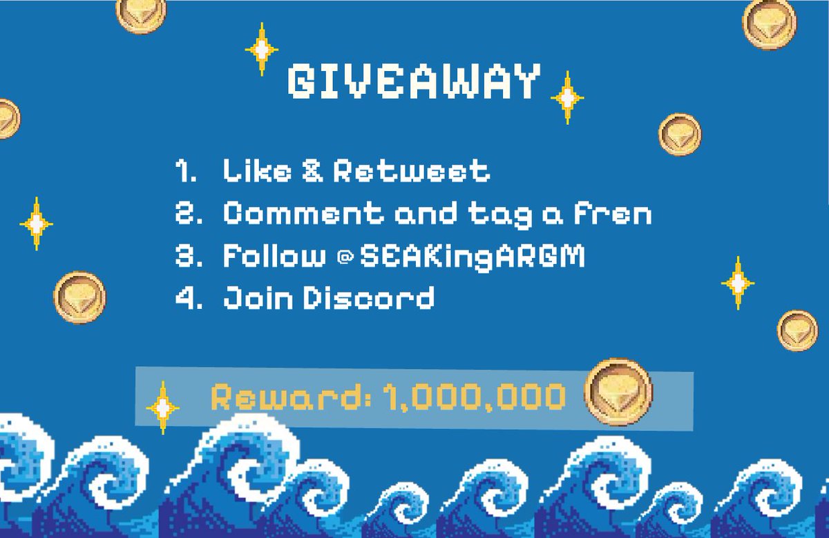 SEAKingARGM's tweet photo. Another week, another giveaway🎉

This time round, let’s do COINS✨

Don’t look away just yet cause we’re talking about ONE MILLION COINS.

Winner takes all - 1,000,000 COINS for 1 very lucky winner!

To enter:
1. Like & Retweet
2. Comment and tag the person you want to share the gold with
3. Follow us @SEAKingARGM
4. Join Discord cause results will only be announced there

Giveaway ends on 22 July 8pm GMT+8