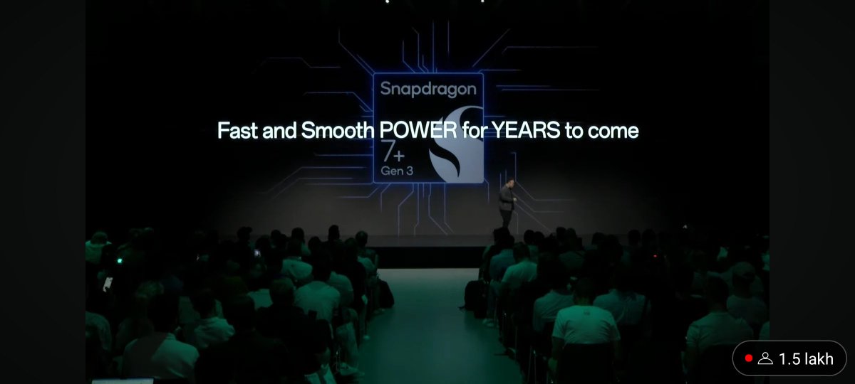TechHertzc's tweet photo. OnePlus Nord comes with the 7+ Gen 3 processor, which offers:
#OnePlusNord4 #OnePlusEvent https://t.co/xXlQZ5Ujzn