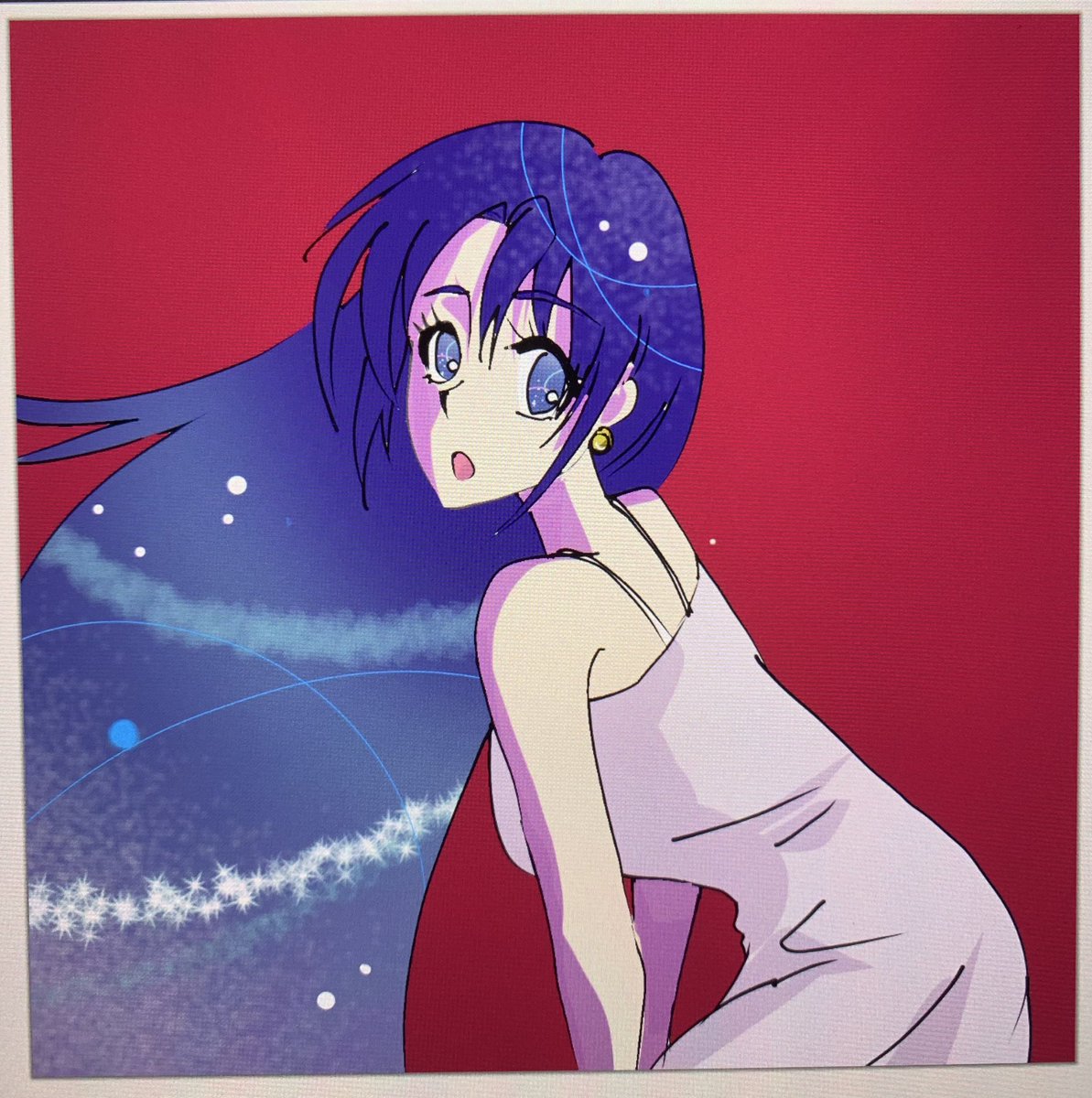 宇宙の髪の子
#illustration  #イラスト　#女の子　#宇宙の髪