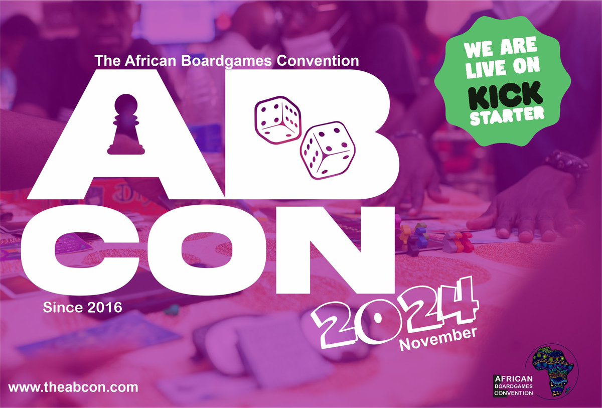 nibcardgames's tweet photo. Help reach our Kickstarter campaign goal to host the 8 edition of the African Boardgames Convention — AB Con. We are super grateful 🙏🏽🙏🏽🙏🏽

https://t.co/zmHRsGZewU https://t.co/i5e8JtIOyu