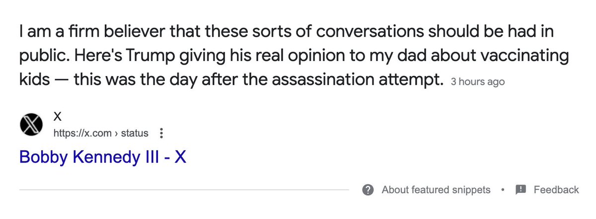 DavidYankovich's tweet photo. This is the video that Trump and RFK Jr definitely did NOT want you to see. 

This is what collusion looks like:

Steve Bannon and Roger Stone got RFK Jr into this race. Now RFK Jr is talking with Trump about how they are beating Joe Biden together.

https://t.co/BQLIBqFymw