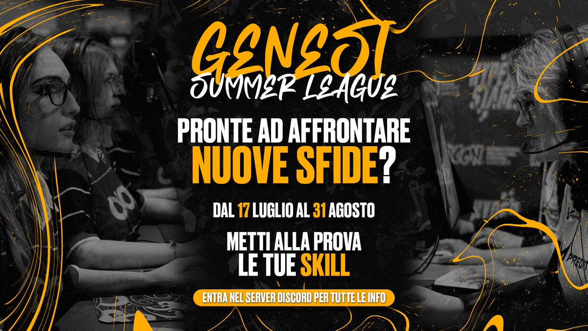 GENESI SUMMER LEAGUE ⛱️☀️

GAME CHANGERS COMMUNITY , abbiamo pronto per voi il primo hub dedicato alle player ITALIANE! 🤌 🇮🇹 

Siete pronte a scalare la classifica con nuove sfide e nuove compagne? 🏆

Entra qui 👉 discord.gg/XucDh7c3aB
Per scoprire tutte le info e come