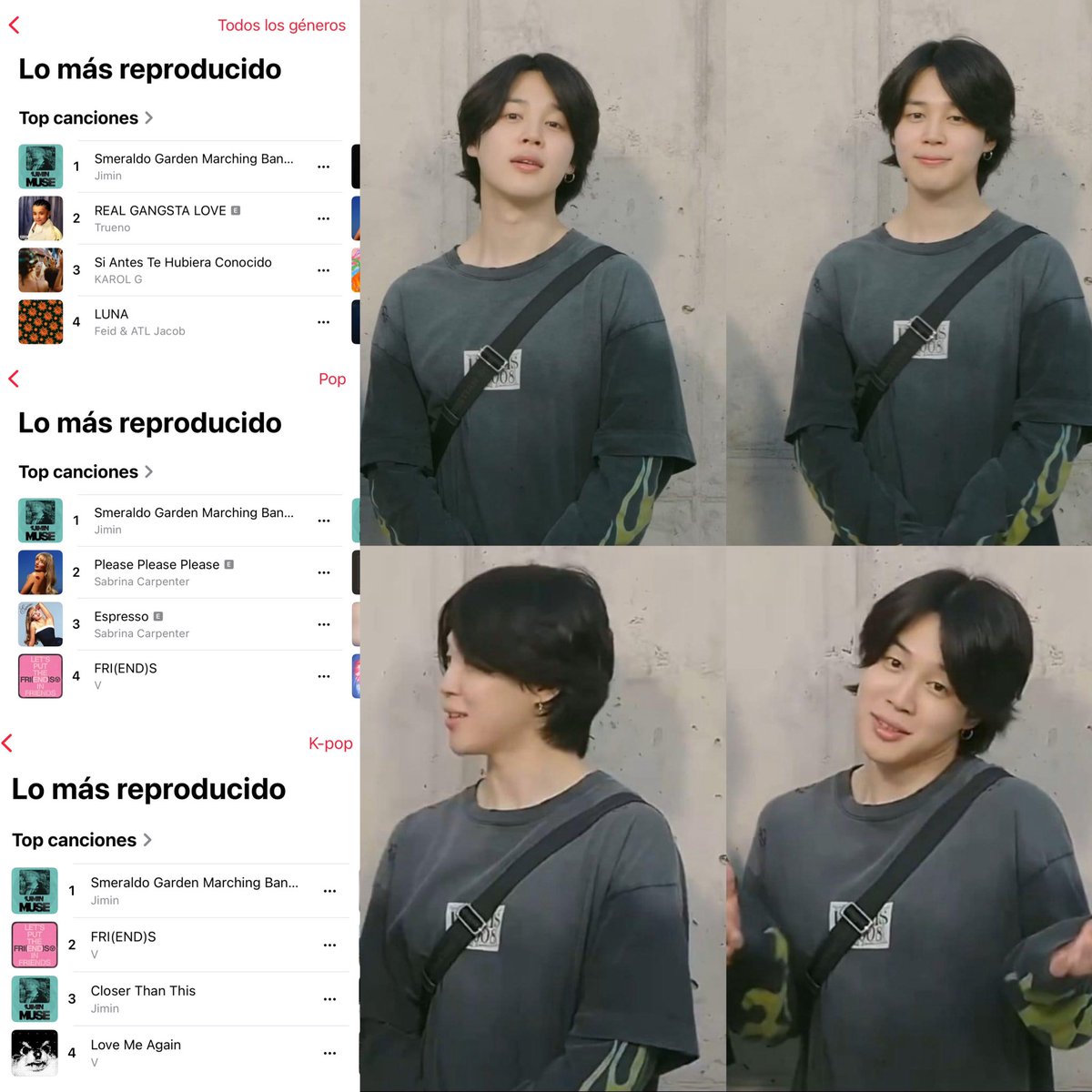 PJM_Paraguay's tweet photo. ๐ APPLE MUSIC ~ Jul 16, 2024 (รบltima act.)
Real Time Charts ๐ต๐พ
ALL GENRES
#SGMB #1
POP
#SGMB #1
K-POP
#SGMB #1
#์ง๋ฏผ #Jimin #Jimin_MUSE #PJM2IsComing #ParkJimin https://t.co/UOwOAe45JY