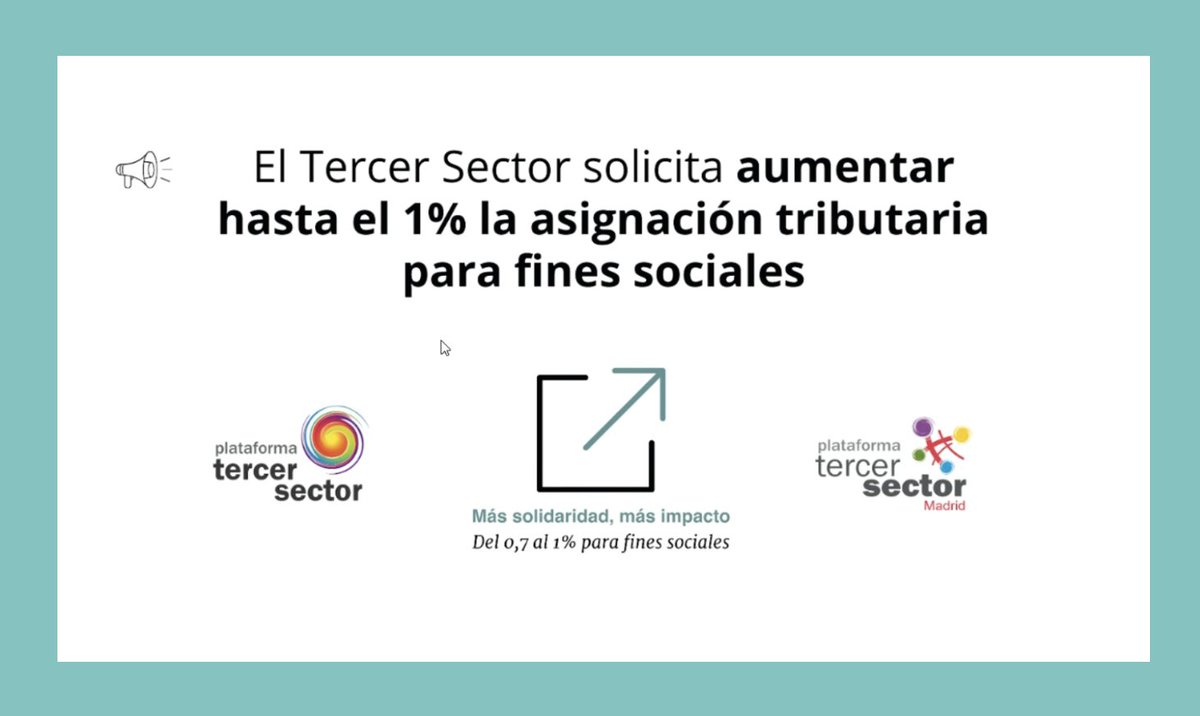 Nos unimos como miembros de POI Madrid, a la petición de aumento del 1% en la asignación tributaria para fines sociales <a href="/PoiMadrid/">POI Madrid</a> @Plataforma2sect