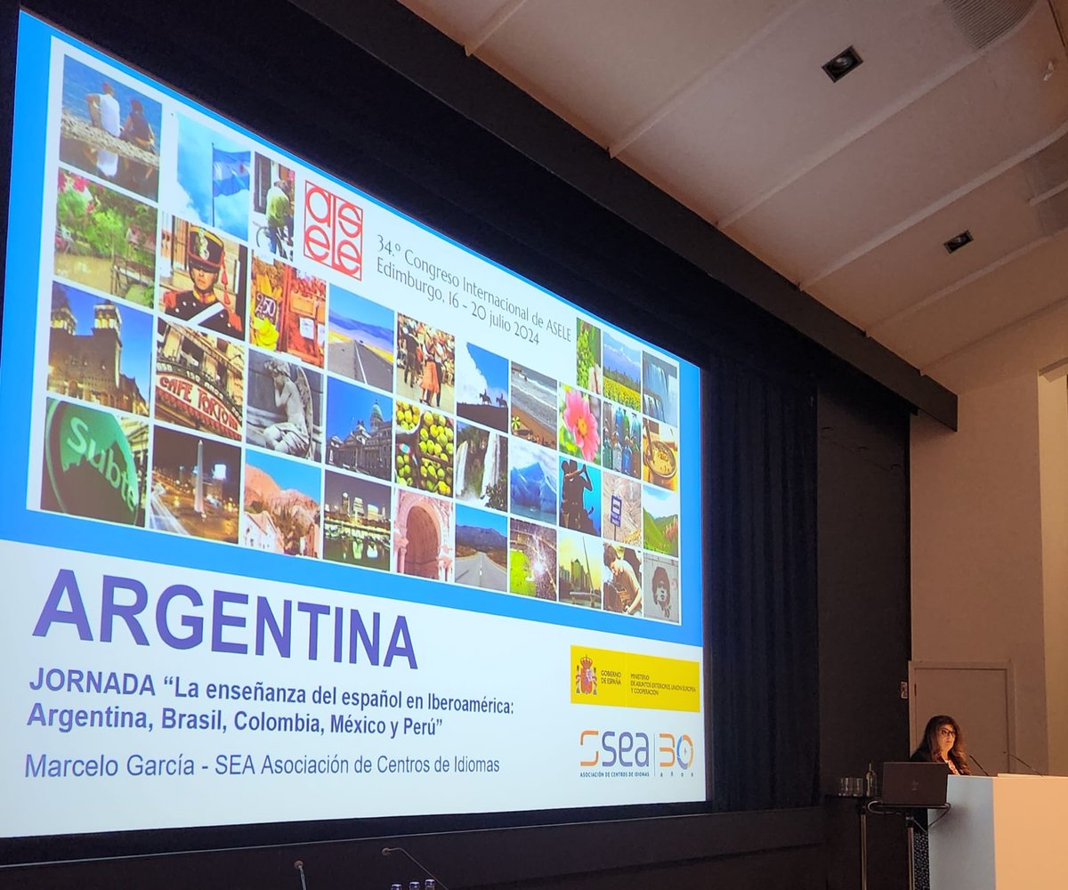 Inauguramos la Jornada sobre La Enseñanza del Español en Iberoamérica: Argentina, Brasil, Colombia, México y Perú, un evento clave para considerar la situación del español LE/2 en el mundo @gescribano3 <a href="/MAECgob/">Ministerio de Asuntos Exteriores, UE y Cooperación</a> <a href="/asele2024ed/">ASELE Edimburgo 2024</a> <a href="/EdinburghUni/">The University of Edinburgh</a> #ASELE2024 #ELE #TwitterELE