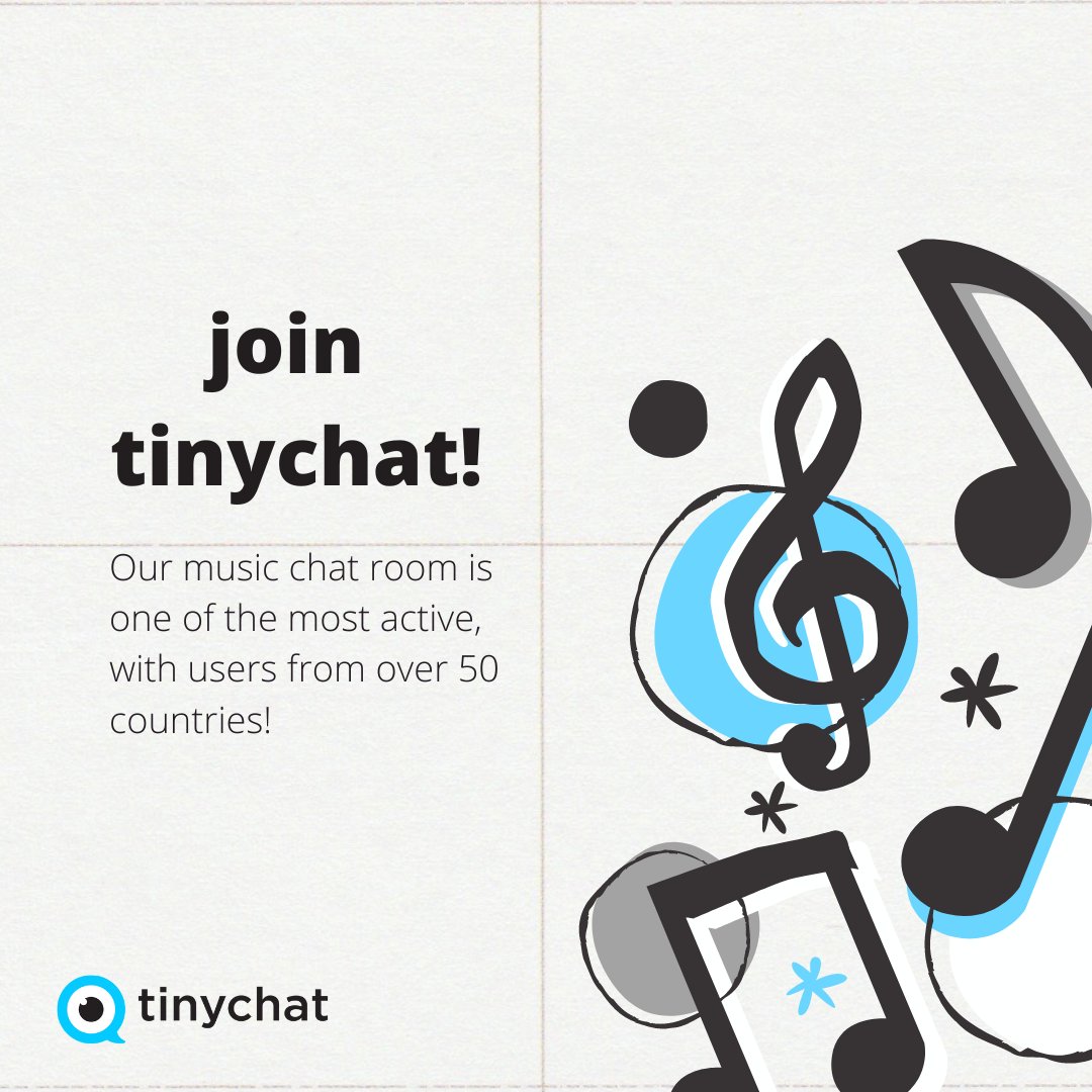 tinychat's tweet photo. Ever feel like taking a musical journey around the world? Join our music chat room and connect with music lovers from over 50 countries! πΆπ #MusicUnitesUs #Tinychat #tinychatvideo #tinychatapp https://t.co/TykILKQlHU