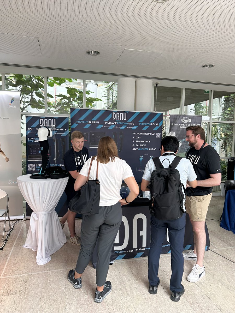 DanuSports's tweet photo. We are delighted to attend the @isbsofficial @isbs2024 conference in the beautiful city of Salzburg. Check out our stand to learn more about the Danu system and how it can add value to your research and practice.
#movementanalysis #biomechanics #biomechanicsofrunning #isbs2024 https://t.co/LqVQPkhA1v