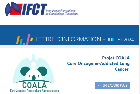 IFCTlung's tweet photo. A la une de la E-lettre IFCT : Projet COALA - Lauréat de l’AAP 2024 @Institut_cancer afin de labelliser des réseaux de recherche d'excellence ds les cancers de mauvais pronostic - Porté par @JulienMazieres @CHUdeToulouse en collaboration avec @IFCTlung  : https://t.co/MWwjfho6IC https://t.co/MKLVb9WriJ
