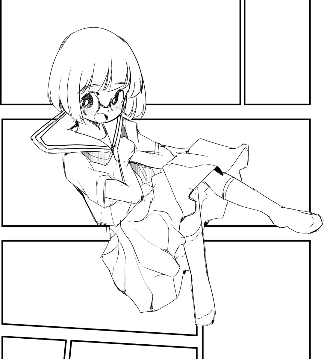下書きの段階だと可愛く見える。 