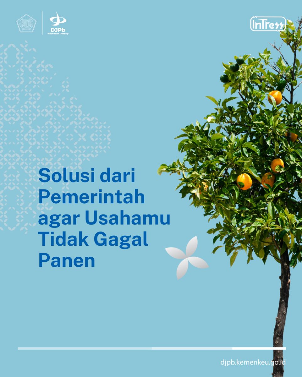 DJPb_Kemenkeu's tweet photo. Punya usaha tapi butuh modal tambahan? Ibarat pohon, agar usahamu tidak layu pastinya kita harus “menyiraminya” dengan modal kan? Nah Pemerintah punya solusinya biar usahamu tidak gagal panen✨
Apa saja sih program yang bisa dimanfaatkan #SobatIntress? Langsung cek di tweet ini! https://t.co/EvxUpe7ILn