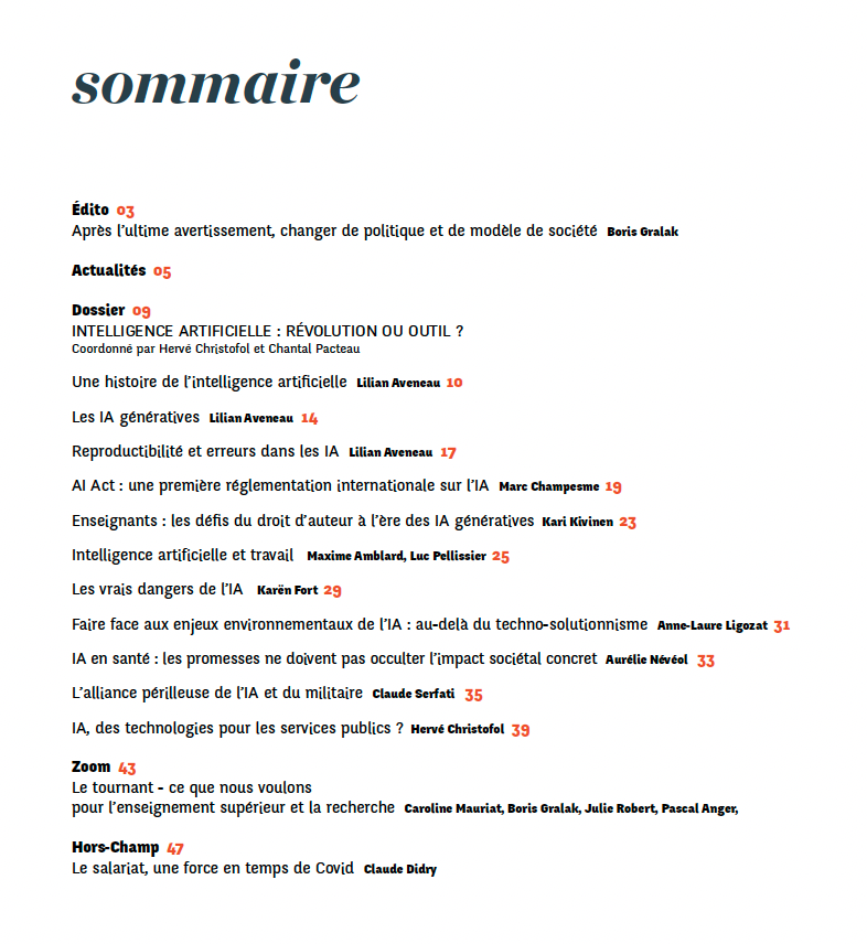 SnesupFsu's tweet photo. INTELLIGENCE ARTIFICIELLE: Révolution ou outil? C’est le dossier de la VRS de cet été à consulter en ligne : son histoire, ses principes, son fonctionnement, ses limites, ses biais, ses impacts sociaux et environnementaux, ses promesses économiques, #IAact https://t.co/RVFXs5vHQW https://t.co/kg4rpZbQY4