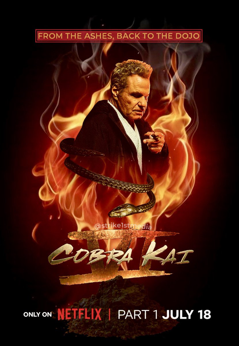 ThwipFirst's tweet photo. From the ashes, back to the dojo. John Kreese is as dangerous as ever in CK VI.🐍🔥

#CobraKai #CobraKaiSeason6 https://t.co/HQEZirqrBy