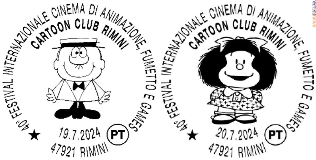 Vaccarinews's tweet photo. #Fumetti. A #Rimini per il @Cartoon_club #annulli citano il #SignorRossi e #Mafalda: https://t.co/rV66CdnmH7 https://t.co/IAWpJrZGXA