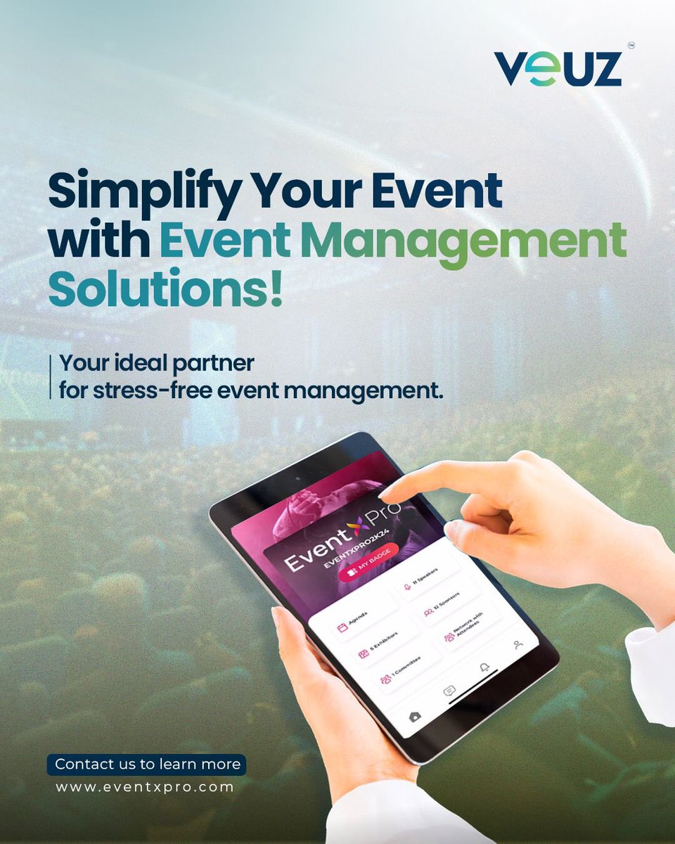 VeuzConcepts's tweet image. Streamline your event planning with our Event Management solutions. We handle every detail, ensuring perfectly organized virtual, in-person, and hybrid events.
#event #eventmanagement #eventmanagementsolutions #eventxpro #events #hybridevents #inpersonevents #virtualevents #veuz