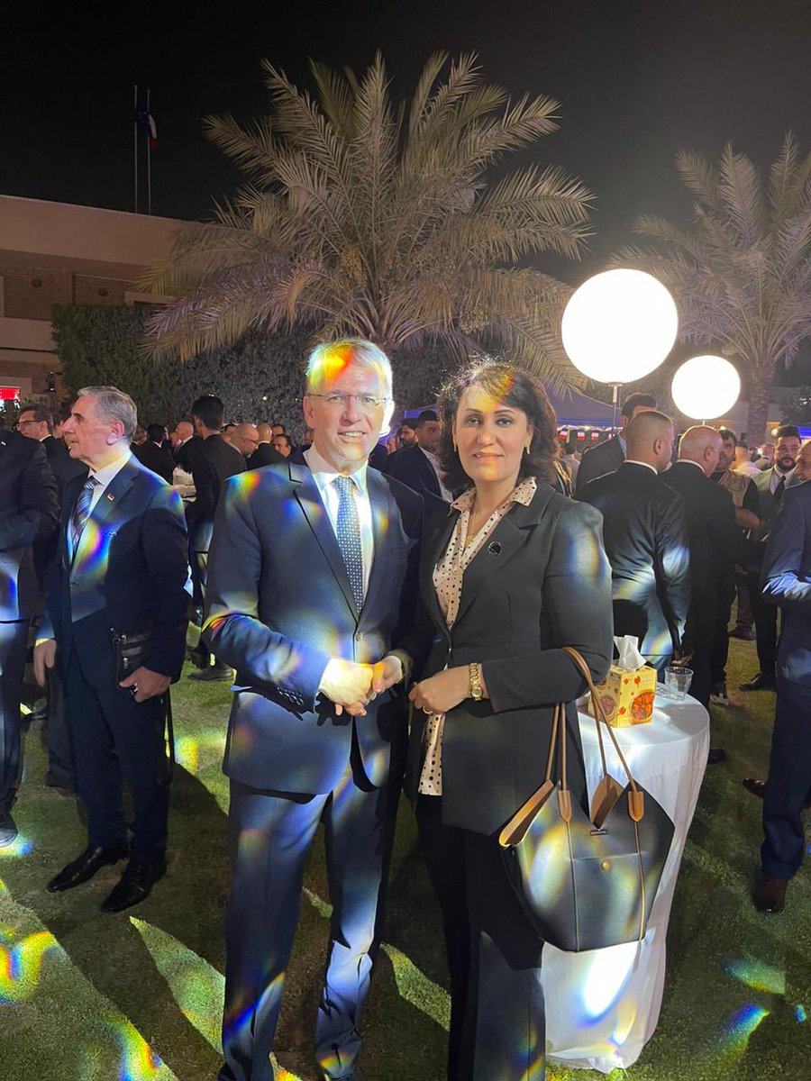 Dnagham33's tweet photo. It was my pleasure to attend ceremony of national day of France in Baghdad.. https://t.co/GjIOHDJ3OR