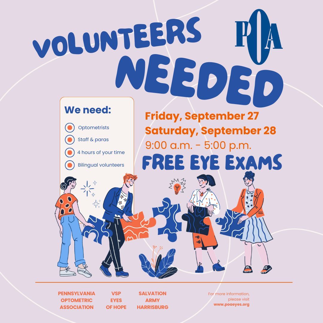 VOLUNTEERS NEEDED!
POA members and staff: please sign up for a quick 4-hour shift to provide free eye examinations to a underserved community: buff.ly/3zEUahX