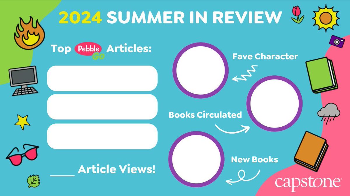 Check out this NEW editable 2024 Summer in Review Stats download from <a href="/CapstonePub/">Capstone 📚</a>: buff.ly/3RoXRhV #KyLChat #SummerReading