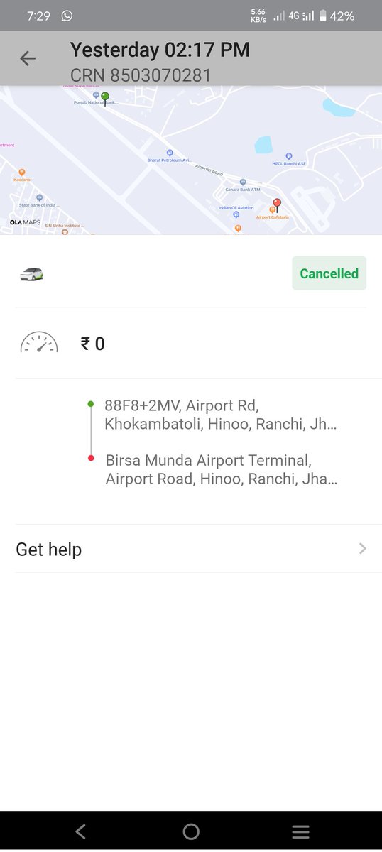 ggttii's tweet photo. @Olacabs Dear ola Please improve your service in Jharkhand at Ranchi, there ola cab driver mostly avoid to confirm the ride, if by chance they confirm the ride then ask extra money, sometime he said, he was waiting in pick up point but he is not there, and ask to cancel ride. https://t.co/m5lA5jw0F2