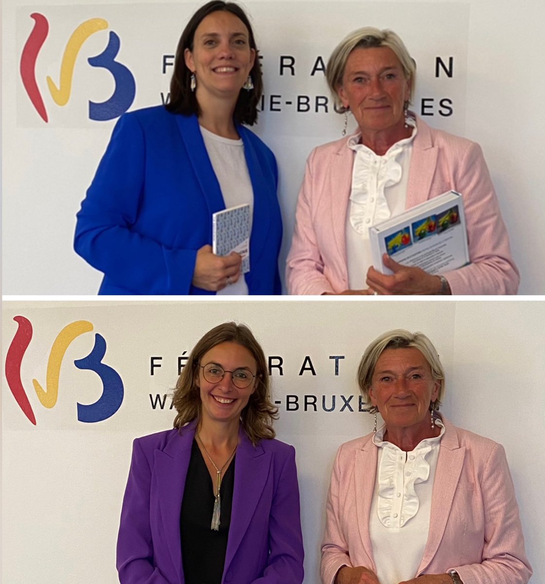 Après la prestation de serment du nouveau Gouvernement de la #FWB, il est l’heure de passer le flambeau à Elisabeth Degryse pour la compétence « Enseignement supérieur » et à Valérie Lescrenier pour les matières « Jeunesse », « Maisons de Justice » et « Aide à la Jeunesse » 👏