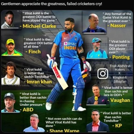 Ictfanalways's tweet photo. U know if you know 🙂#Goat Virat kohli #Ictfan https://t.co/0mVH1t6bbG