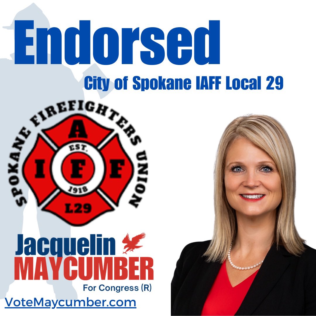 Thank you <a href="/IAFFLocal29/">Spokane Firefighters</a> for all you do for Spokane and the honor of your endorsement!