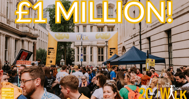 londonlegal's tweet photo. Your support and dedication to the cause has meant the London #LegalWalk has now officially raised over ยฃ1million, breaking an all-time record in support of access to justice and free legal advice agencies in our community! ๐
#20YearsOfJustice https://t.co/qWxAzPOugb