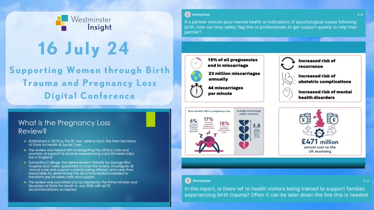 Our Supporting Women through Birth Trauma and Pregnancy Loss Digital Conference was a success! 🌟

Thank you to everyone who joined and especially to our expert speakers for providing us with some insightful takeaways to help us better support women and their families suffering