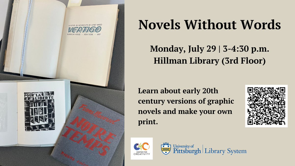 Pitt Archives & Special Collections (@pittarchives) on Twitter photo These pages may remind you of a graphic novel, but in the early 20th c., books like this were called novels without words. Learn more about <a href="/PittLibraries/">Pitt Libraries</a> holdings in this unique genre in an upcoming exhibit and public program! Free & open to the public! bit.ly/3zG0HJw🔗 These pages may remind you of a graphic novel, but in the early 20th c., books like this were called novels without words. Learn more about <a href="/PittLibraries/">Pitt Libraries</a> holdings in this unique genre in an upcoming exhibit and public program! Free & open to the public! bit.ly/3zG0HJw🔗