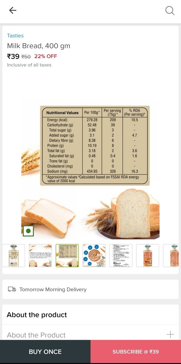 sandeepmaster33's tweet photo. @bigbasket_com 

Ordered a tasties milk bread from bbdaily yesterday. 

The list of ingredients of the product shown while ordering:

The list of ingredients of the product which I have received:

Both are not same. As a customer, I am being fooled by the app. https://t.co/WalL40IMXd