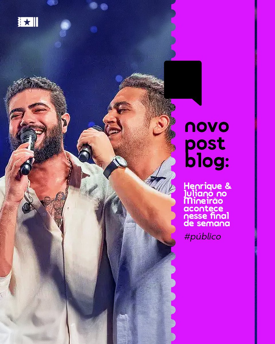 GuicheWeb's tweet image. 🚨 Contagem regressiva para o show da dupla @henriqueejuliano no Mineirão!

⭐ Então, vem conferir as informações importantes do evento no nosso blog!

Link: blog.guicheweb.com.br/ultimos-ingres… 

#GuicheWeb #BlogdaGW #HenriqueeJuliano #Mineirao