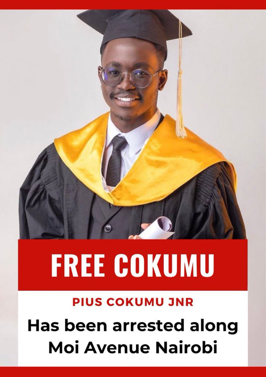 ksydney_24's tweet photo. Another peaceful citizen arrested in Moi Avenue. We humbly urge for his release. This economy depends on us all. Justice for Pius Cokumu Jnr. This is insane. #FreeCokumu #maandamanotuesdays #Maandamano #RutoMustGo https://t.co/Dp7zAyqWKx