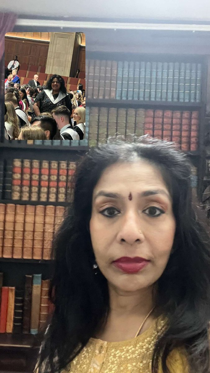 sharmmi's tweet photo. Proud moment for me.. daughter graduating from Edinburgh university 
First class honours in Sociology and Politics 

#EdinburghGrad https://t.co/4ZU3MxL50y