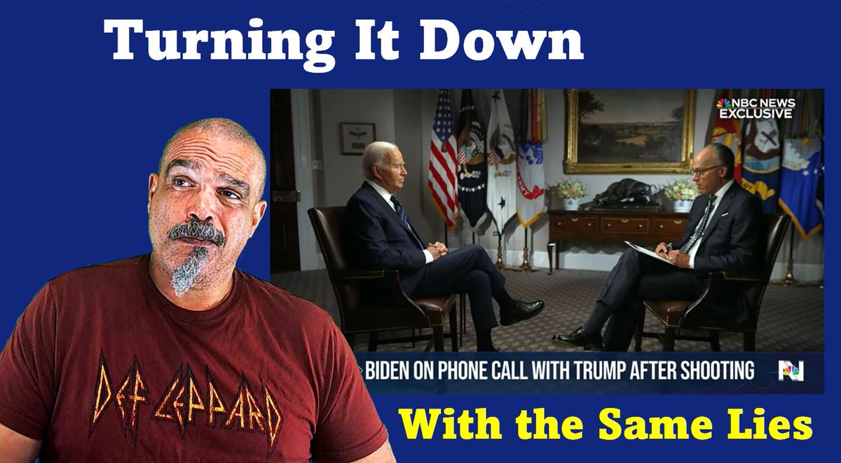 PDawgKnight's tweet photo. Turning it Down with the Same Lies
The Morning Knight LIVE! No. 1328 is streaming LIVE NOW!
On YouTube-
https://t.co/GPHzFWmMTH
On Today's Show-
Biden with Lester Holt, Vice President Vance, RNC, and More! https://t.co/6yZ28oiutZ