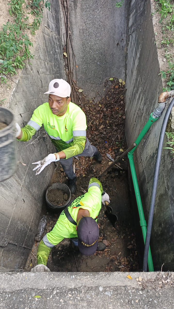 #Entérate | ¡Seguimos trabajando por el binestar del pueblo! La fuerza laboral de la Gran Misión Transporte Venezuela, desarrolla labores de mantenimiento en las alcantarillas y drenajes en la Cota Mil, específicamente entre las urbanizaciones de Altamira y Sebucán, como parte de