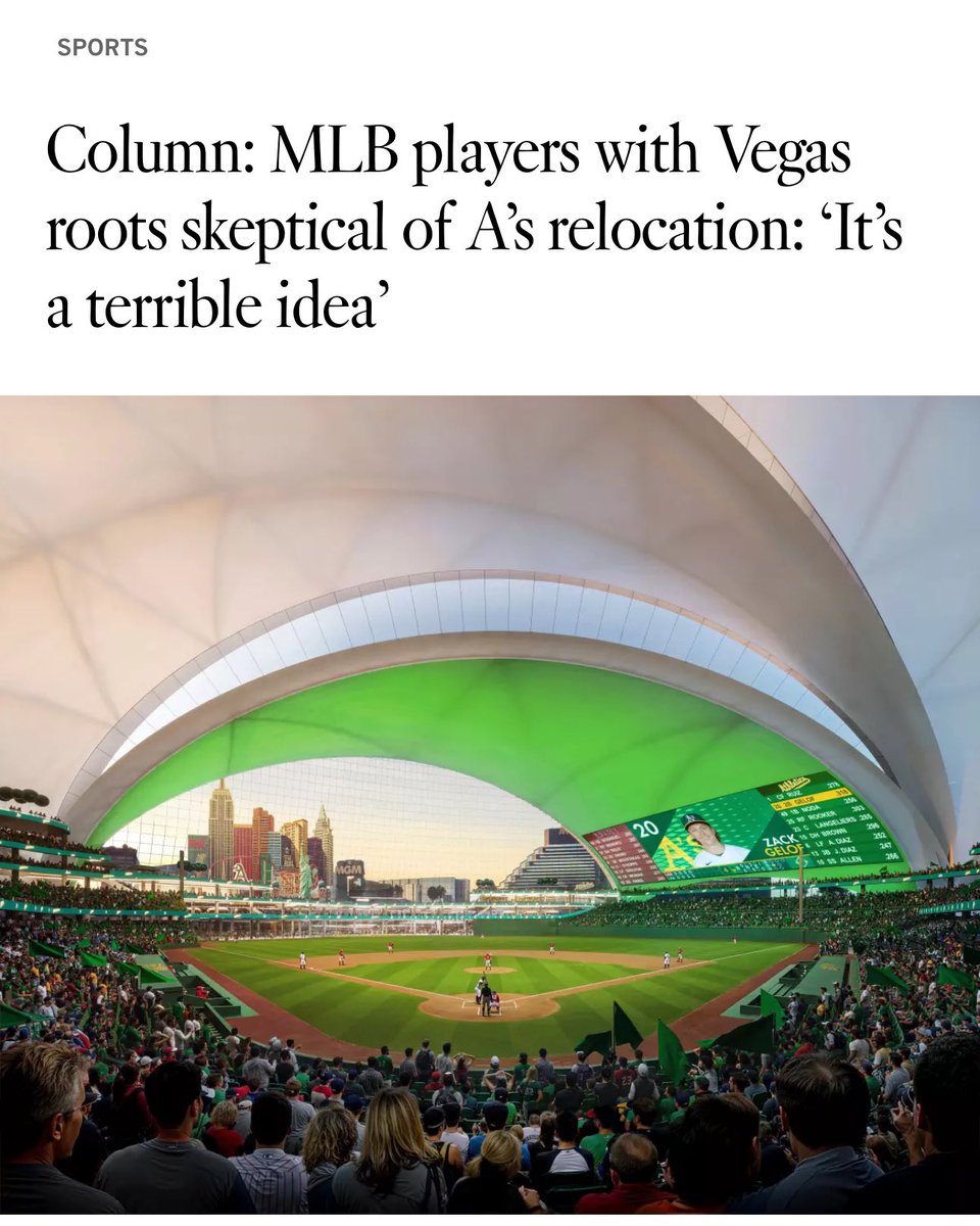 These aren’t boycotting and pissed-off A’s fans. These are quotes from some of the best in the game: 

“I think it’s a terrible idea…The whole thing, I fear, is going to be an abject disaster.” -Paul Sewald 

“It’s a tough thing to see the A’s go away from Oakland. They have so