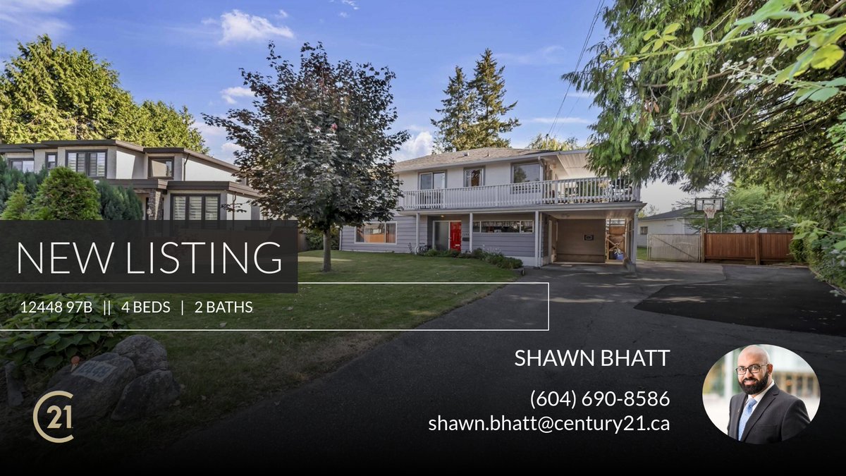 Shawn_B23's tweet photo. 📍 New Listing 📍 Take a look at this fantastic new property that just hit the market located at 12448 97b in Surrey. Reach out here or at (604) 690-8586 for more information

Shawn Bhatt
Century 21 Coastal Realty.
604-690-8586 https://t.co/HJQv8cl1iu https://t.co/wgG3WwCJhH